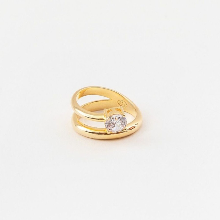 Anillos NC Joyas | Anillo Love Gold - Plata Y Bano De Oro