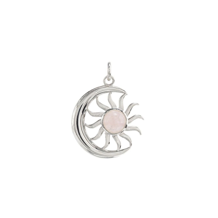 Dijes Y Medallas NC Joyas | Dije Sol Y Luna Pink - Plata 925