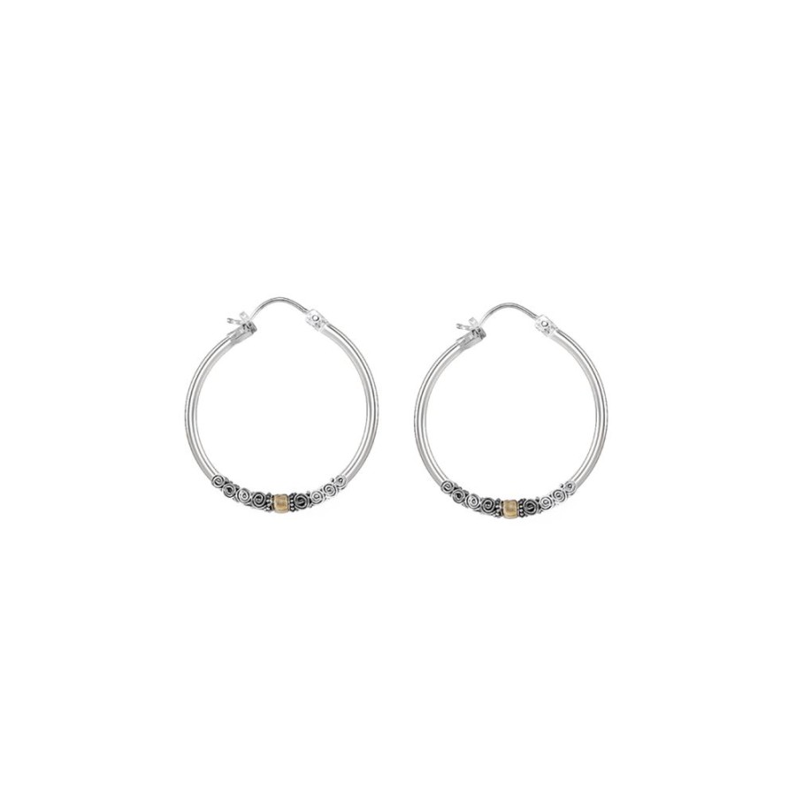 Cadenas NC Joyas | Aros Rustic N°1 - Plata Y Oro