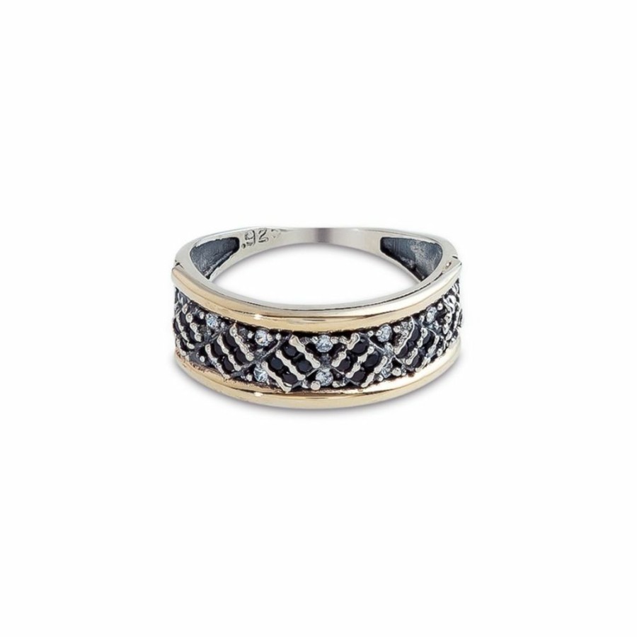 Anillos NC Joyas | Anillo Jagger Black - Plata Y Oro