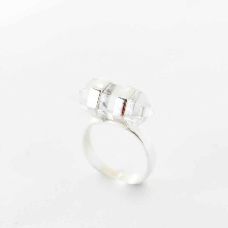 Anillos NC Joyas | Anillo Texas N 2 Cuarzo Cristal - Plata 925