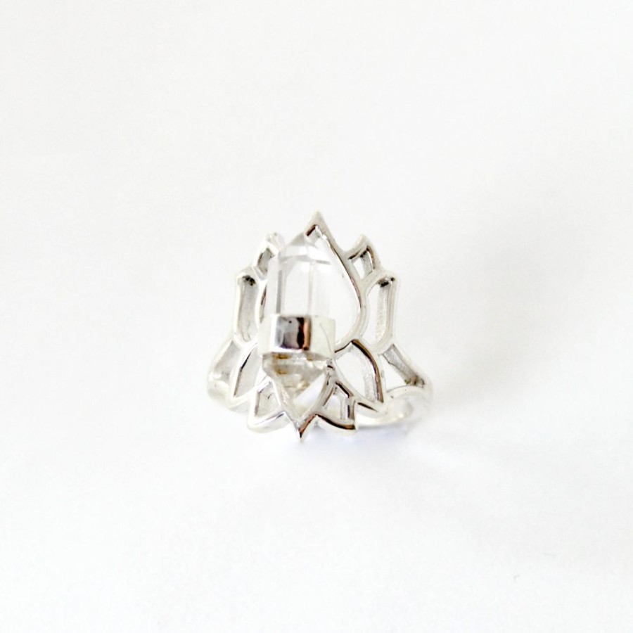 Anillos NC Joyas | Anillo Flor De Lotto Cristal - Plata 925