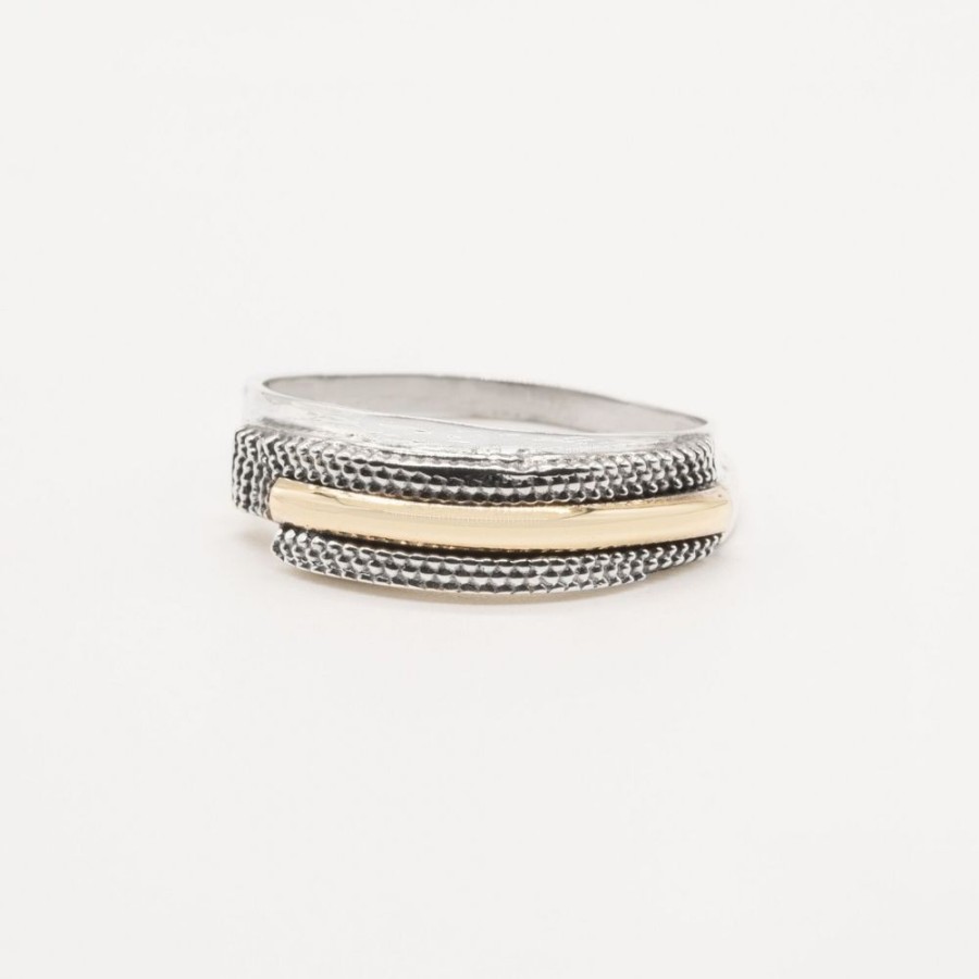 Anillos NC Joyas | Anillo Simple - Plata Y Oro