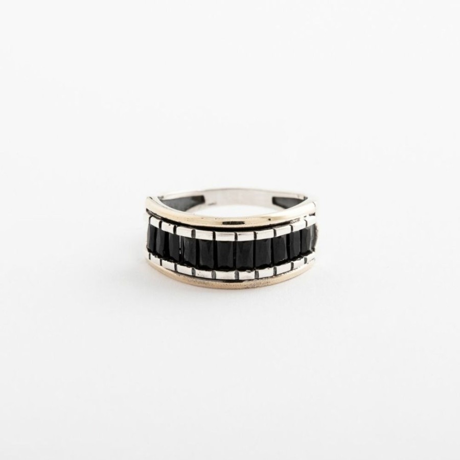 Anillos NC Joyas | Anillo Bonjour Black - Plata Y Oro