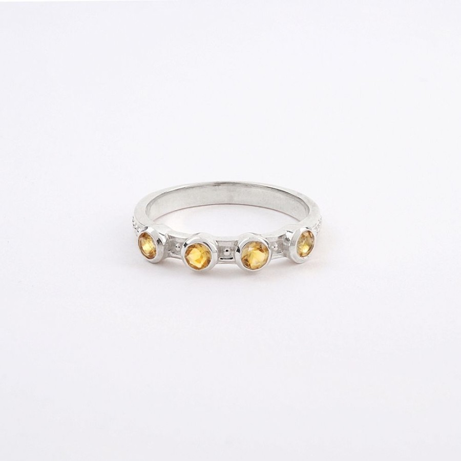 Anillos NC Joyas | Anillo Dubai Citrino - Plata 925