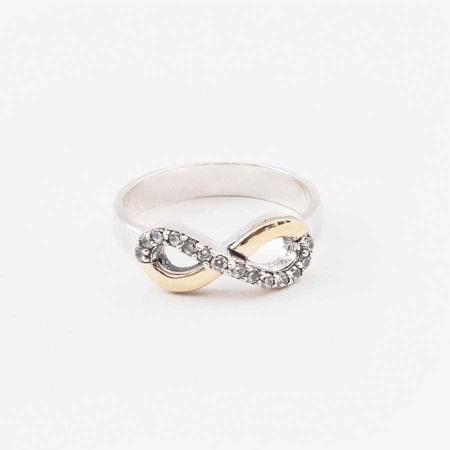 Anillos NC Joyas | Anillo Infinity 3 - Plata Y Oro