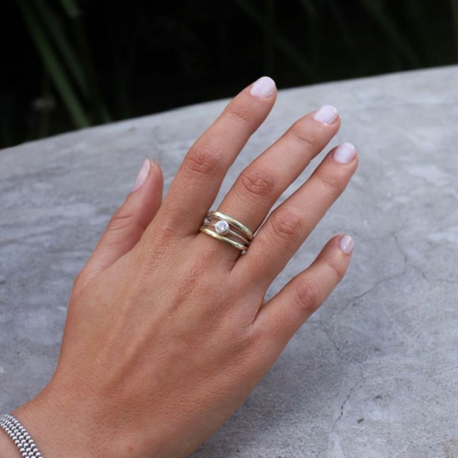 Anillos NC Joyas | Anillo Mily - Plata Y Oro