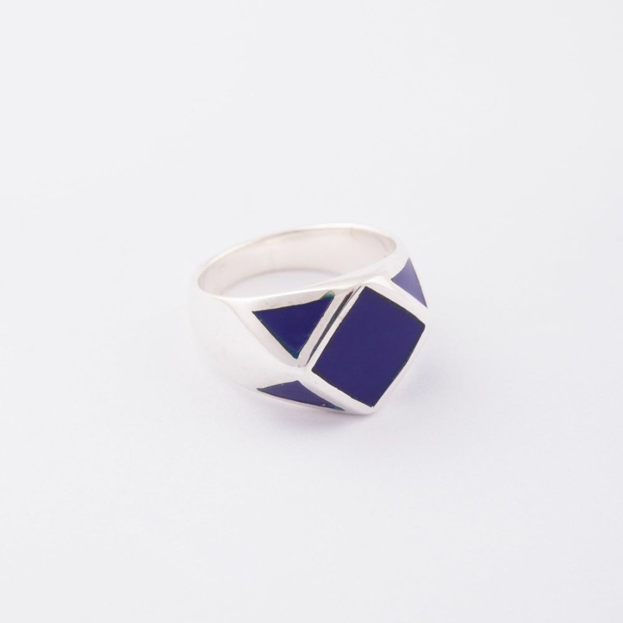 Anillos NC Joyas | Anillo Rombo Lapislazuli - Plata 925