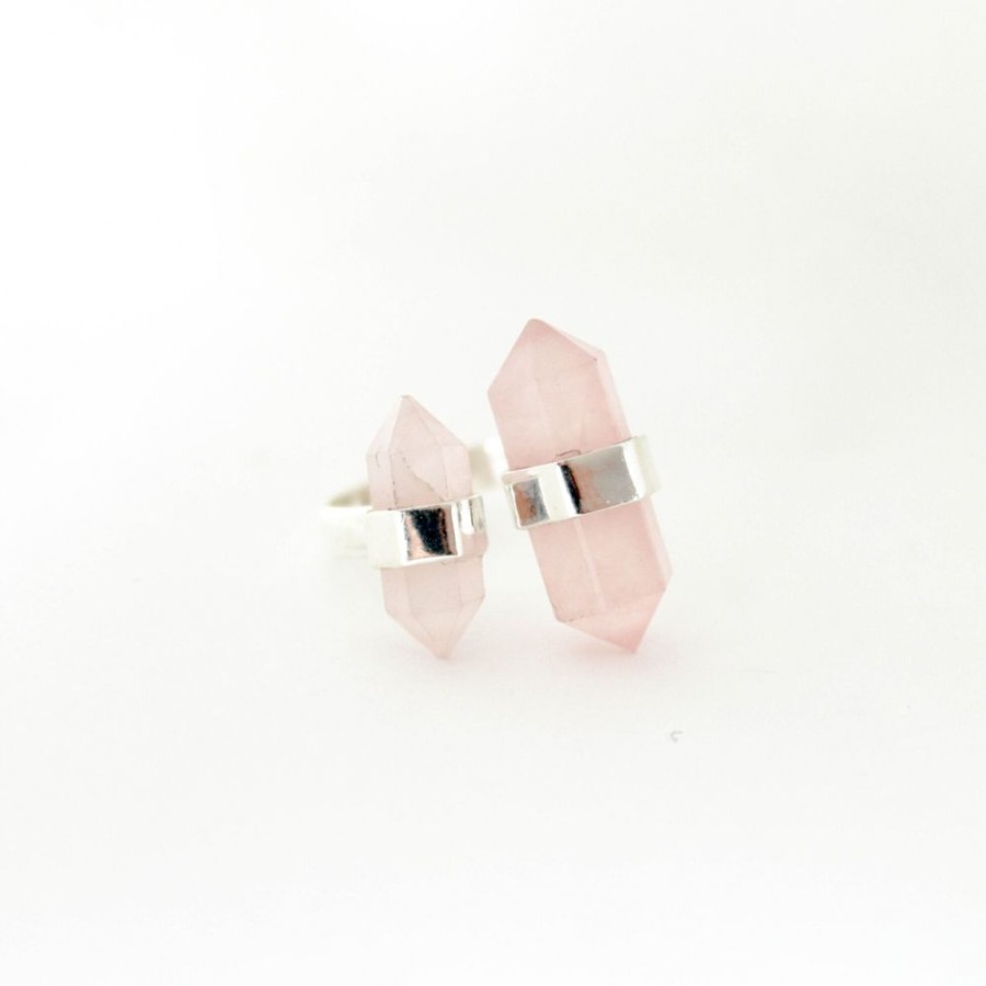 Anillos NC Joyas | Anillo Dallas N 2 Cuarzo Rosa - Plata 925