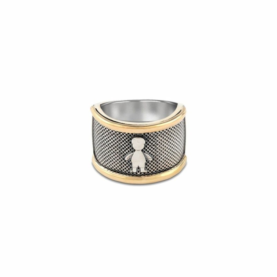 Anillos NC Joyas | Anillo Hijo Trama - Plata Y Oro