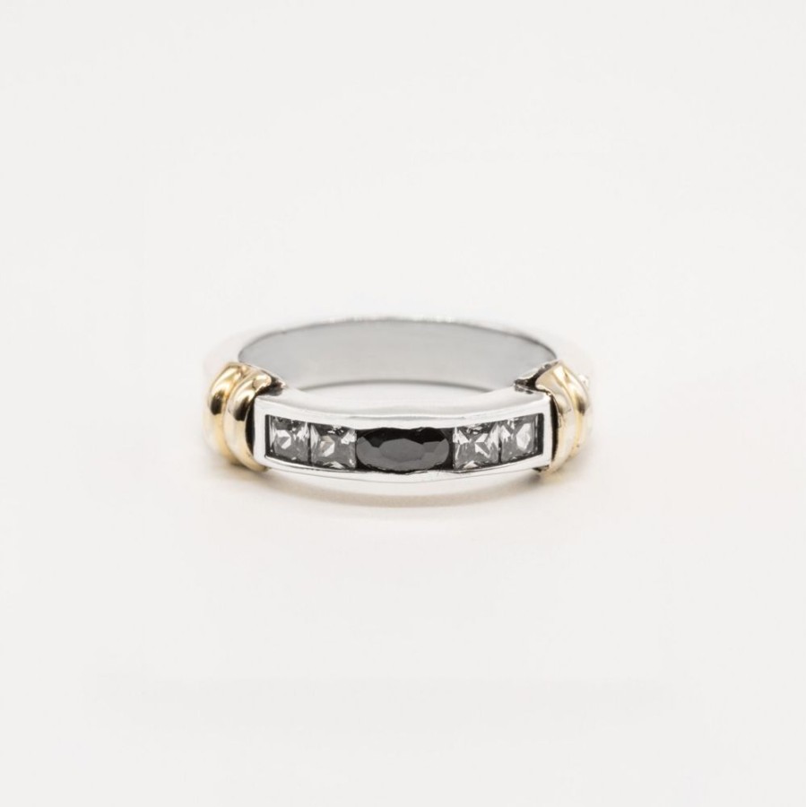 Anillos NC Joyas | Anillo Sevilla Black - Plata Y Oro