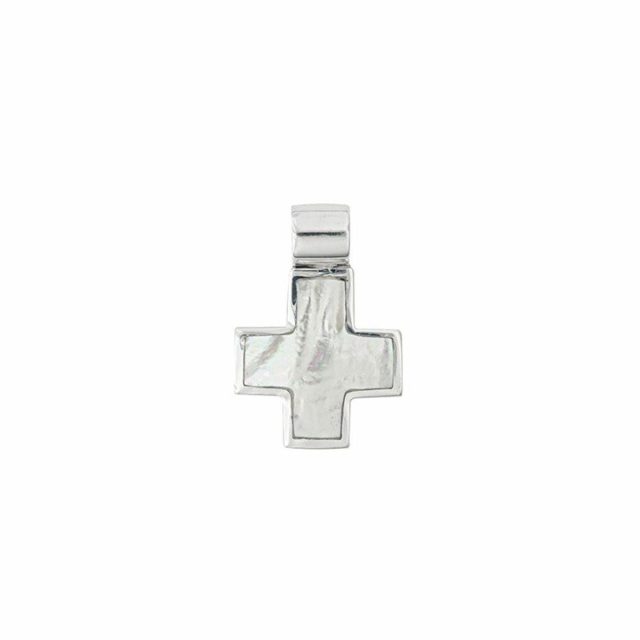 Dijes Y Medallas NC Joyas | Cruz Del Equilibrio Nacar - Plata 925