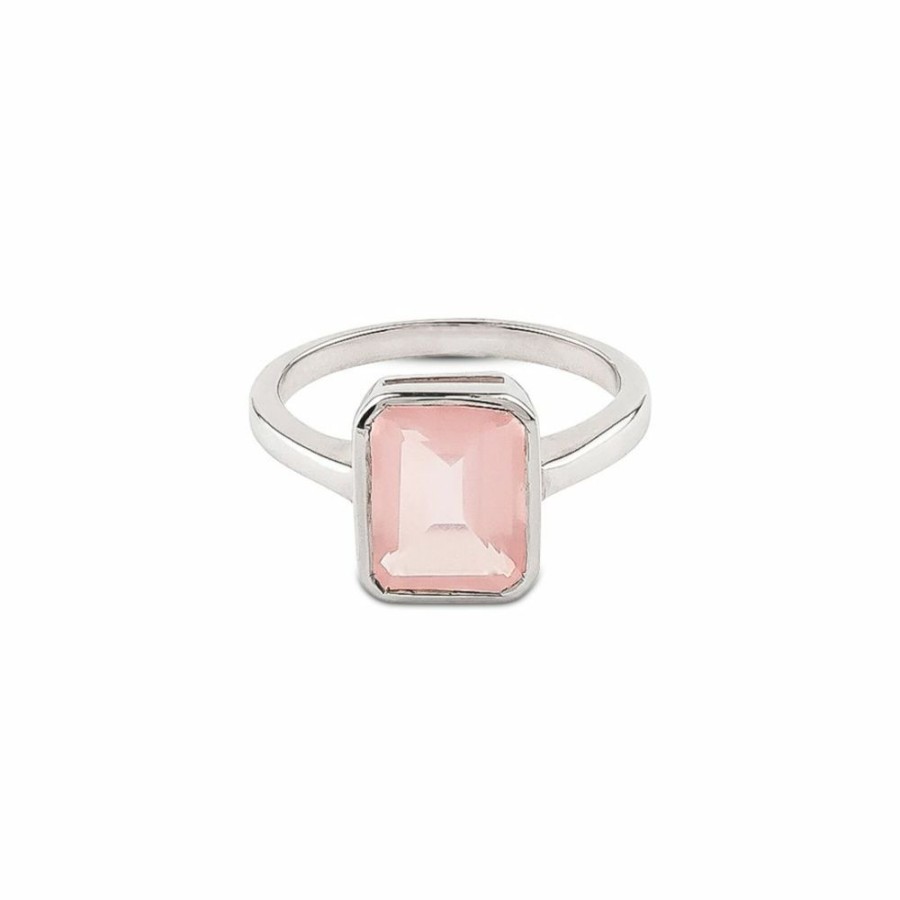 Anillos NC Joyas | Anillo Burkina Cuarzo Rosa - Plata 925