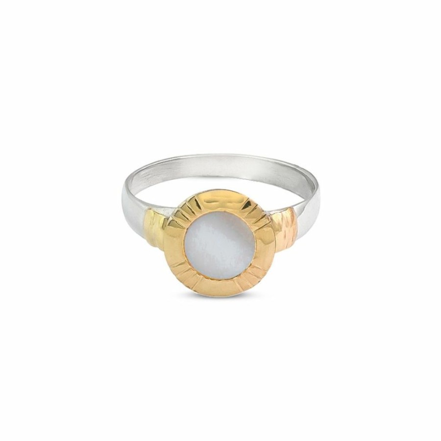 Anillos NC Joyas | Anillo Lara Nacar - Plata Y Oro