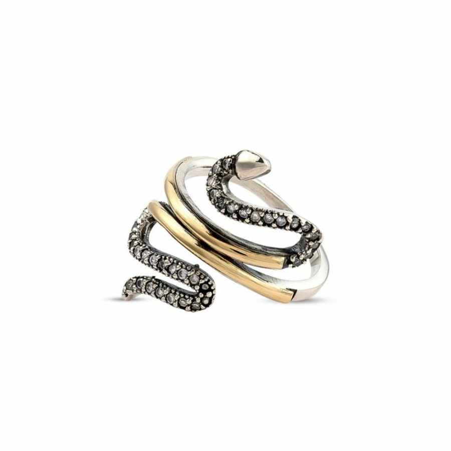 Anillos NC Joyas | Anillo Snake - Plata Y Oro