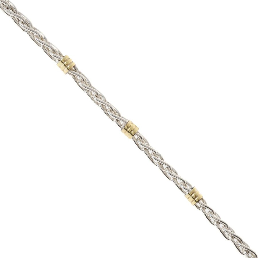 Pulseras NC Joyas | Pulsera Espiga Gruesa N 2 - Plata Y Oro